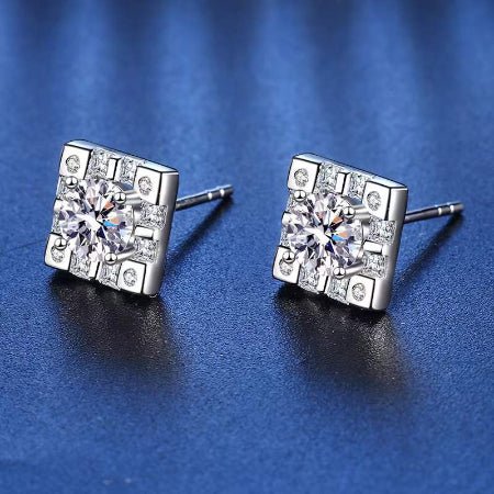 Mia Moissanite Earrings whitegold