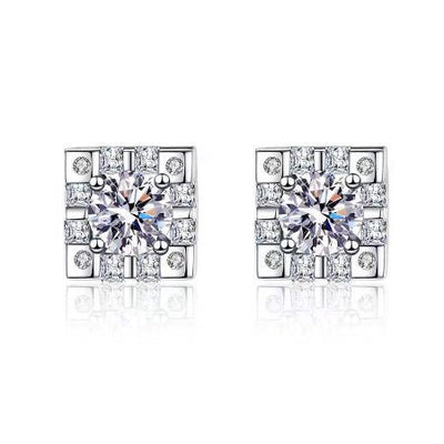 Mia Moissanite Earrings whitegold