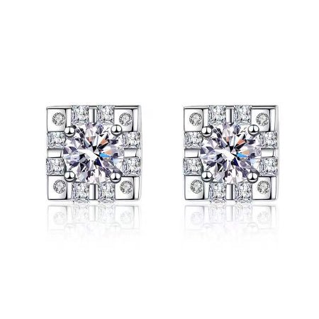 Mia Moissanite Earrings whitegold