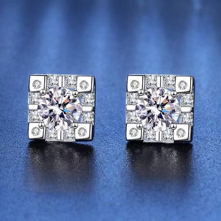 Mia Moissanite Earrings whitegold