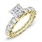 Mimosa Princess Moissanite Engagement Ring yellowgold