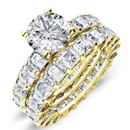 Mimosa Round Diamond Bridal Set (Lab Grown Igi Cert) yellowgold