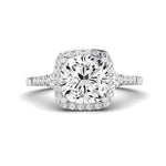 Desert Rose Moissanite Matching Band Only (engagement Ring Not Included) For Ring With Cushion Center whitegold