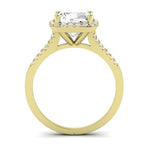 Desert Rose Moissanite Matching Band Only (engagement Ring Not Included) For Ring With Cushion Center yellowgold