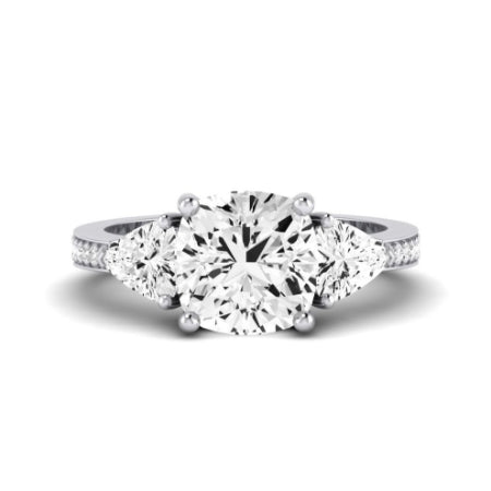 Snowdonia Moissanite Matching Band Only (engagement Ring Not Included) For Ring With Cushion Center whitegold