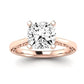 Astilbe Moissanite Matching Band Only (does Not Include Engagement Ring)  For Ring With Cushion Center rosegold