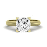 Senna Moissanite Matching Band Only (does Not Include Engagement Ring) For Ring With Cushion Center yellowgold
