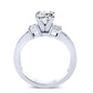 Bellflower Moissanite Matching Band Only (engagement Ring Not Included) For Ring With Cushion Center whitegold