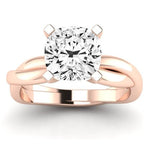 Baneberry Moissanite Matching Band Only (does Not Include Engagement Ring)  For Ring With Cushion Center rosegold