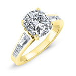 Bergamot Moissanite Matching Band Only (engagement Ring Not Included) For Ring With Cushion Center yellowgold