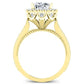 Mawar Moissanite Matching Band Only (engagement Ring Not Included) For Ring With Cushion Center yellowgold