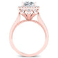 Mawar Moissanite Matching Band Only (engagement Ring Not Included) For Ring With Cushion Center rosegold