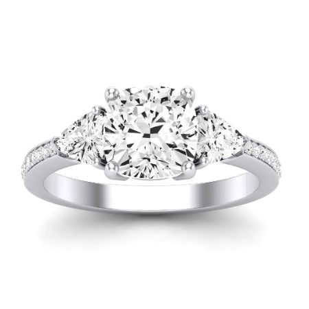 Snowdonia Moissanite Matching Band Only (engagement Ring Not Included) For Ring With Cushion Center whitegold