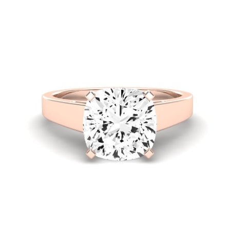Snowdrop Moissanite Matching Band Only (engagement Ring Not Included) For Ring With Cushion Center rosegold