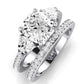 Snowdonia Moissanite Matching Band Only (engagement Ring Not Included) For Ring With Cushion Center whitegold