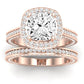 Buttercup Moissanite Matching Band Only (does Not Include Engagement Ring)  For Ring With Cushion Center rosegold