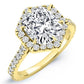 Cypress Moissanite Matching Band Only (engagement Ring Not Included) For Ring With Cushion Center yellowgold