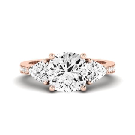 Snowdonia Moissanite Matching Band Only (engagement Ring Not Included) For Ring With Cushion Center rosegold