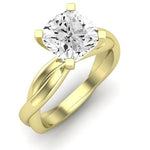 Baneberry Moissanite Matching Band Only (does Not Include Engagement Ring)  For Ring With Cushion Center yellowgold