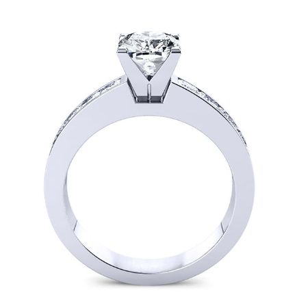 Ayana Moissanite Matching Band Only (engagement Ring Not Included) For Ring With Cushion Center whitegold