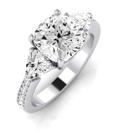 Snowdonia Moissanite Matching Band Only (engagement Ring Not Included) For Ring With Cushion Center whitegold