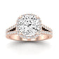 Silene Moissanite Matching Band Only ( Engagement Ring Not Included) For Ring With Cushion Center rosegold