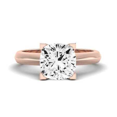 Senna Moissanite Matching Band Only (does Not Include Engagement Ring) For Ring With Cushion Center rosegold