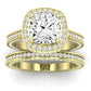 Buttercup Moissanite Matching Band Only (does Not Include Engagement Ring)  For Ring With Cushion Center yellowgold