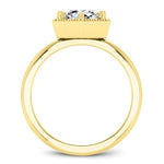 Aspen Moissanite Matching Band Only (engagement Ring Not Included) For Ring With Cushion Center yellowgold