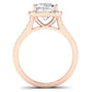 Silene Moissanite Matching Band Only ( Engagement Ring Not Included) For Ring With Cushion Center rosegold