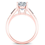 Bergamot Moissanite Matching Band Only (engagement Ring Not Included) For Ring With Cushion Center rosegold
