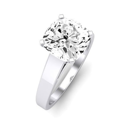 Snowdrop Moissanite Matching Band Only (engagement Ring Not Included) For Ring With Cushion Center whitegold