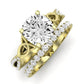 Pavonia Moissanite Matching Band Only (does Not Include Engagement Ring)  For Ring With Cushion Center yellowgold