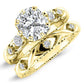 Oleana Moissanite Matching Band Only (engagement Ring Not Included) For Ring With Cushion Center yellowgold