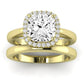 Calla Lily Moissanite Matching Band Only (does Not Include Engagement Ring) For Ring With Cushion Center yellowgold