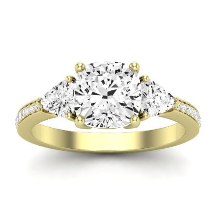 Snowdonia Moissanite Matching Band Only (engagement Ring Not Included) For Ring With Cushion Center yellowgold