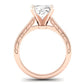 Astilbe Moissanite Matching Band Only (does Not Include Engagement Ring)  For Ring With Cushion Center rosegold