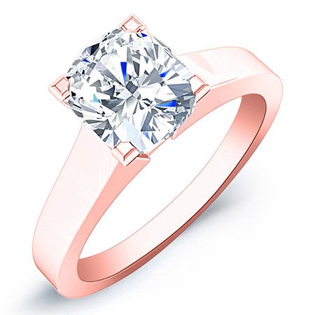 Rosemary Moissanite Matching Band Only (engagement Ring Not Included) For Ring With Cushion Center rosegold