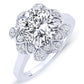 Coralbells Moissanite Matching Band Only (engagement Ring Not Included) For Ring With Cushion Center whitegold