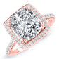 Aster Moissanite Matching Band Only (engagement Ring Not Included) For Ring With Cushion Center rosegold