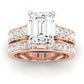 Calluna Moissanite Matching Band Only (does Not Include Engagement Ring) For Ring With Emerald Center rosegold