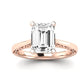 Astilbe Moissanite Matching Band Only (does Not Include Engagement Ring)  For Ring With Emerald Center rosegold