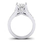 Calluna Moissanite Matching Band Only (does Not Include Engagement Ring) For Ring With Emerald Center whitegold