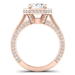 Buttercup Moissanite Matching Band Only (does Not Include Engagement Ring)  For Ring With Emerald Center rosegold