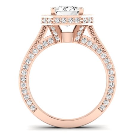 Buttercup Moissanite Matching Band Only (does Not Include Engagement Ring)  For Ring With Emerald Center rosegold