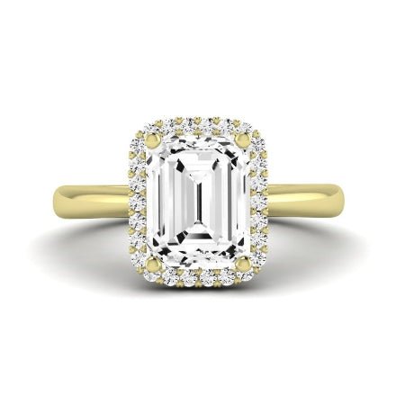 Calla Lily Moissanite Matching Band Only (does Not Include Engagement Ring) For Ring With Emerald Center yellowgold