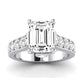 Calluna Moissanite Matching Band Only (does Not Include Engagement Ring) For Ring With Emerald Center whitegold