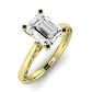 Astilbe Moissanite Matching Band Only (does Not Include Engagement Ring)  For Ring With Emerald Center yellowgold