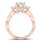 Bottlebrush Moissanite Matching Band Only (does Not Include Engagement Ring) For Ring With Oval Center rosegold