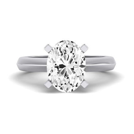 Senna Moissanite Matching Band Only ( Engagement Ring Not Included) For Ring With Oval Center whitegold